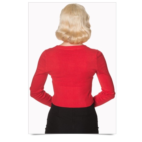 50s Lets Go Dancing Cardigan by Banned Retro - Picture 4 of 9